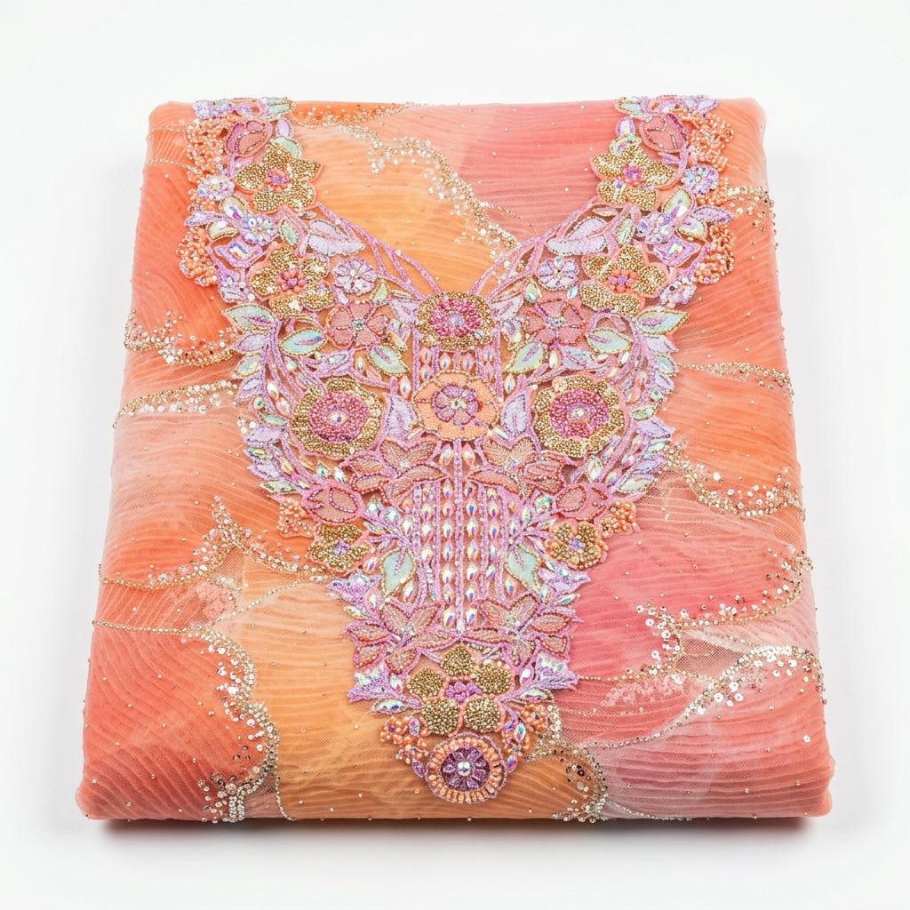 Nayr Mukhawar Dress - Peach [ Luxury ]